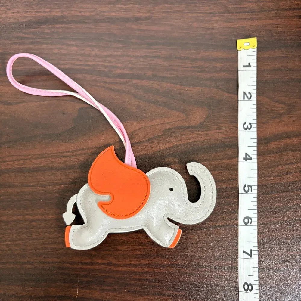 Elephant Bag Charm Dumbo Pegasus Bag Charm Grey/Orange/Pink New